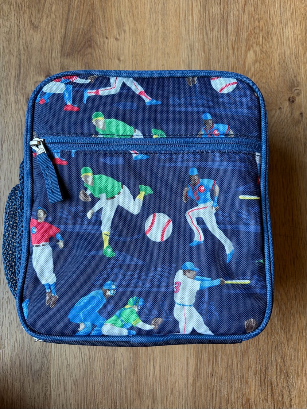 Pottery Barn Kids Mackenzie Classic Baseball Players Insulated Lunch Box Navy